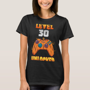 30 jaar oude 30e verjaardag niveau 30 ontgrendelde t-shirt