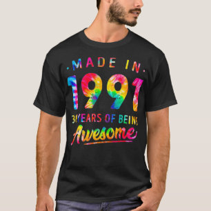 30 jaar oude 30e verjaardag van de Tie Dye Gift ui T-shirt