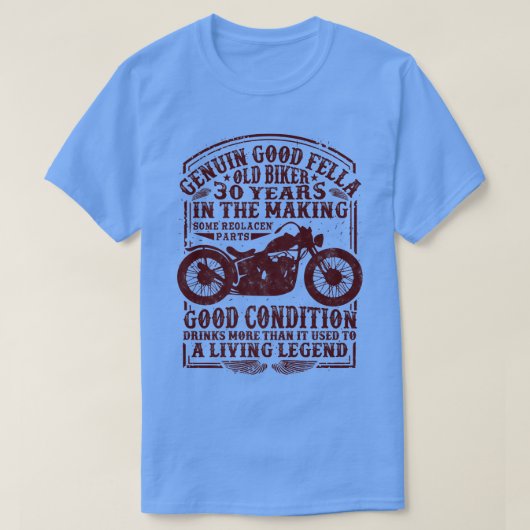 30 jaar oude Biker Birthday Classic motor T-shirt (Design voorkant)