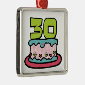 30 jaar oude Birthday Cake Metalen Ornament (Rechts)