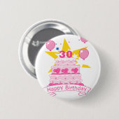 30 jaar oude Birthday Cake Ronde Button 5,7 Cm (Voorkant /achterkant)
