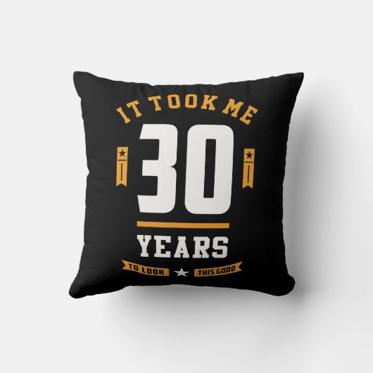 30 jaar oude bruistocht kussen (Achterkant)