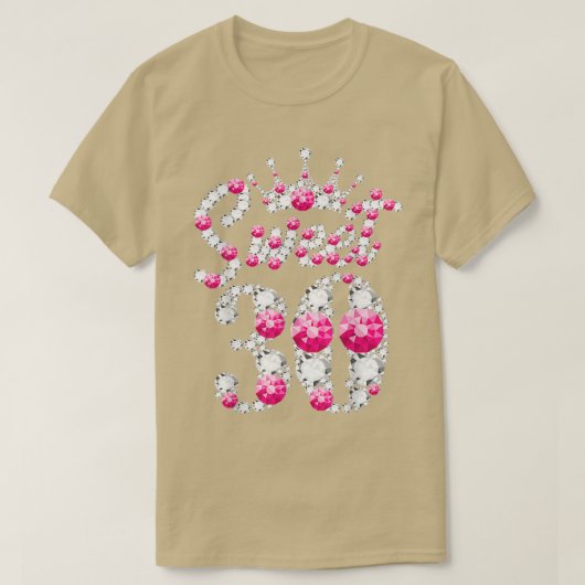 30 jaar oude cadeautjes op de 30e verjaardag roze t-shirt (Design voorkant)