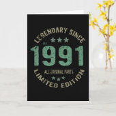 30 jaar oude dag 1991 wettige sinds 30e verjaardag kaart (Gele Bloem)