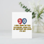 30 jaar oude design briefkaart (Staand voorkant)