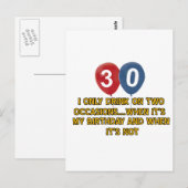 30 jaar oude design briefkaart (Voorkant / Achterkant)