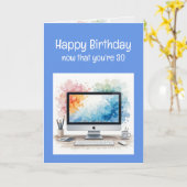 30 jaar oude Fun Old Age Verjaardag Kaart (Gele Bloem)