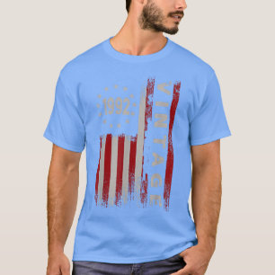 30 jaar oude geschenken 1992 Amerikaanse vlag 30e T-shirt