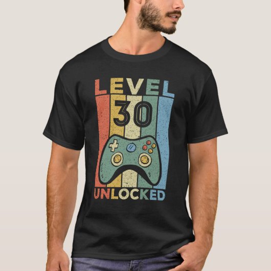 30 jaar oude geschenken Mannen Gamer 30e verjaarda T-shirt (Voorkant)