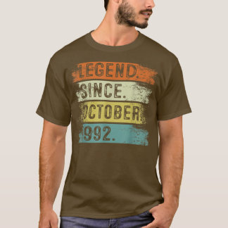 30 jaar oude geschenken sinds oktober 1992 30e eeu t-shirt