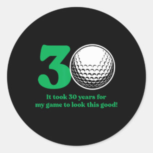 30 Jaar Oude Golfer Golfen Quote Golf 30ste verjaa Ronde Sticker