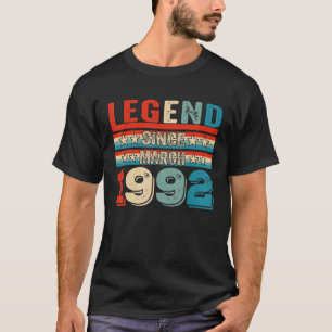 30 jaar oude leggende sinds maart 1992 30e verjaar t-shirt
