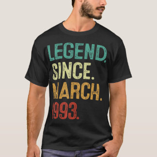 30 jaar oude leggende sinds maart 1993 30e verjaar t-shirt