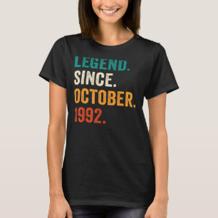 30 jaar oude leggende sinds oktober 1992 30e geboo t-shirt