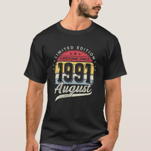 30 jaar oude Limited Edition Geweldige sinds 1991 T-shirt
