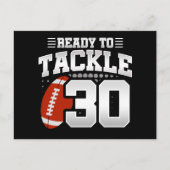 30 Jaar Oude Tackle Voetbal Feestje 30ste Verjaard Briefkaart (Voorkant)