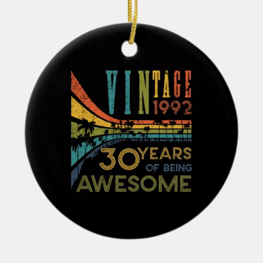 30 jaar oude verjaardag 1992 30e verjaardag keramisch ornament (Voorkant)