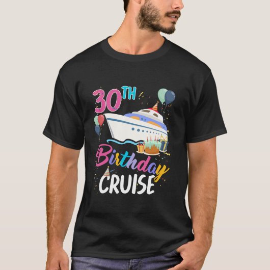 30 jaar oude verjaardag cruise reis 2024 B dag cru T-shirt (Voorkant)