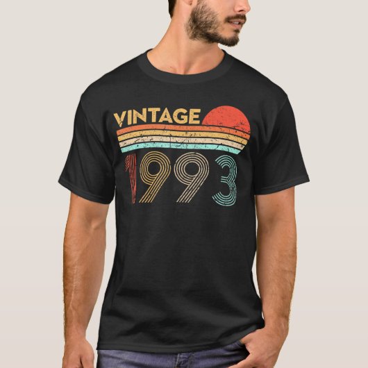 30 jaar oude verjaardag geboren in 1993 t-shirt (Voorkant)
