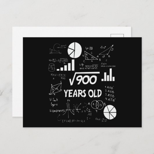 30 Jaar Oude Verjaardag Wiskunde Docent 30e Verjaa Briefkaart (Voorkant / Achterkant)