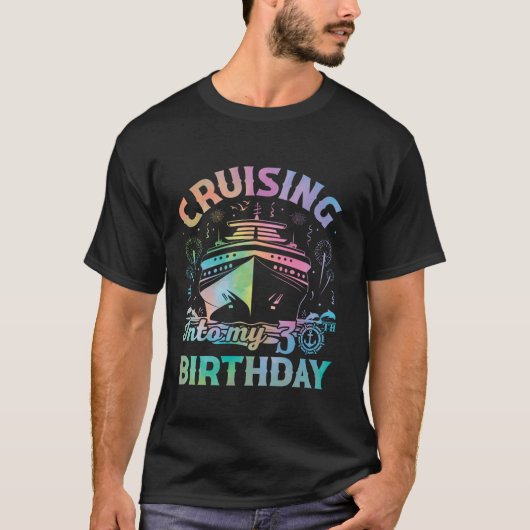 30 jaar oude verjaardagsdas verf cruisen naar mijn t-shirt (Voorkant)