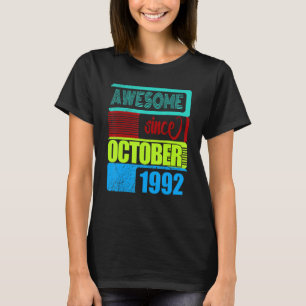 30 jaar oude Vintage 1992 Geboren Oktober Fantasti T-shirt
