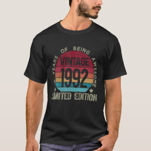 30 jaar oude Vintage 1992 Limited Edition 30th Bir T-shirt