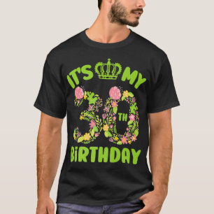 30 jaar oude vogelbloem op de 30e verjaardag van m t-shirt