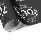 30 jaar Pareldag van de 30e bruiloft Cadeaupapier (Rol Hoek)