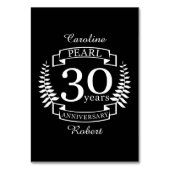 30 jaar Pareldag van de 30e bruiloft Kaart (Voorkant)