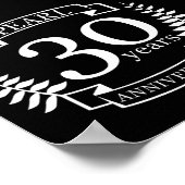 30 jaar Pareldag van de 30e bruiloft Poster (Hoek)