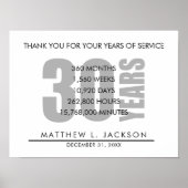 30 jaar pensioen of waardering van de werknemer ca poster (Voorkant)