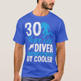 30 jaar Scuba Diving Diver Snorkel 30 verjaardag T-shirt