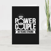 30 jaar Sterk Machtspaar Schattige 30th Jubileum Kaart (Voorkant)
