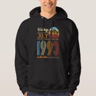 30 jaar van de geboorte juli 1993 Vrouwen Mannen Hoodie