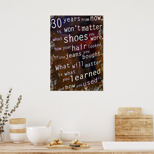 30 jaar vanaf nu poster (Keuken)