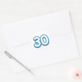 30 Jaar Verjaardag of Jubileum - Tekst toevoegen Ronde Sticker (Envelop)