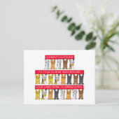 30 jaar werk Jubileum Gefeliciteerd Schattige Cats Briefkaart (Staand voorkant)