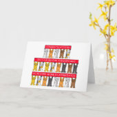 30 jaar werk Jubileum Gefeliciteerd Schattige Cats Kaart (Gele Bloem)