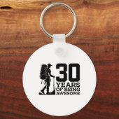 30 Jaar Wezenlijk Wandelend 30e Verjaardag Sleutelhanger (Voorkant)