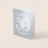 30 jaar zakelijke verjaardagsfeestuitnodigingen folie kaarten (Voorkant)