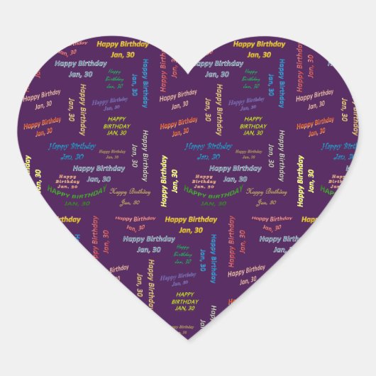 30 januari, 30 september Sticker (Voorkant)