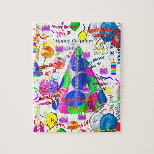 30 januari Jigzaag Puzzle Legpuzzel (Verticaal)