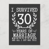 30 Jaren Echtgenoot Echtgenote 30ste Trouwdag Briefkaart (Voorkant)