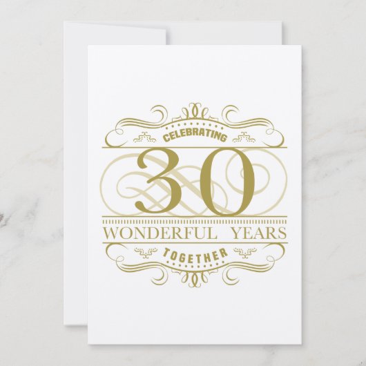30-jarig jubileum vieren kaart (Voorkant)