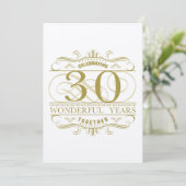 30-jarig jubileum vieren kaart (Staand voorkant)
