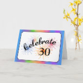 30-jarig jubileumfeest kaart (Gele Bloem)