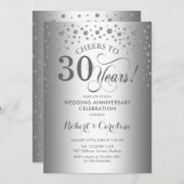 30-jarig jubileumfeest - Zilver Kaart (Voorkant / Achterkant)