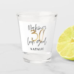 30-jarige gouden feestdagen in de gunst shot glas