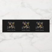 30-jarige gouden verjaardag waterfles etiket (Enkel label)